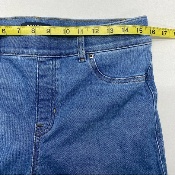 SPANX FLARE JEANS WOMENS LARGE PULL ON CITY CASUAL COLLEGE - Picture 8 of 10